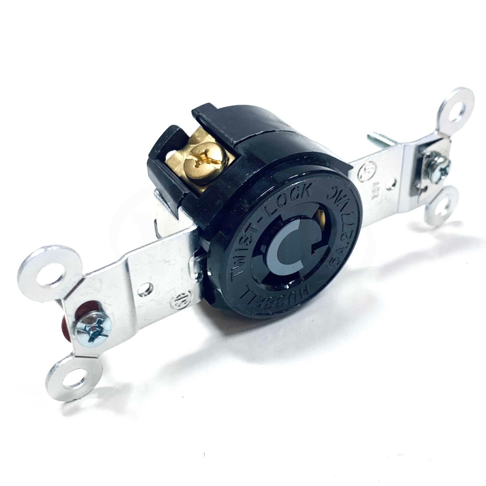 HBL4760 Hubbell Twist-Lock Single Receptacle, 15A, 277V, 2-Pole