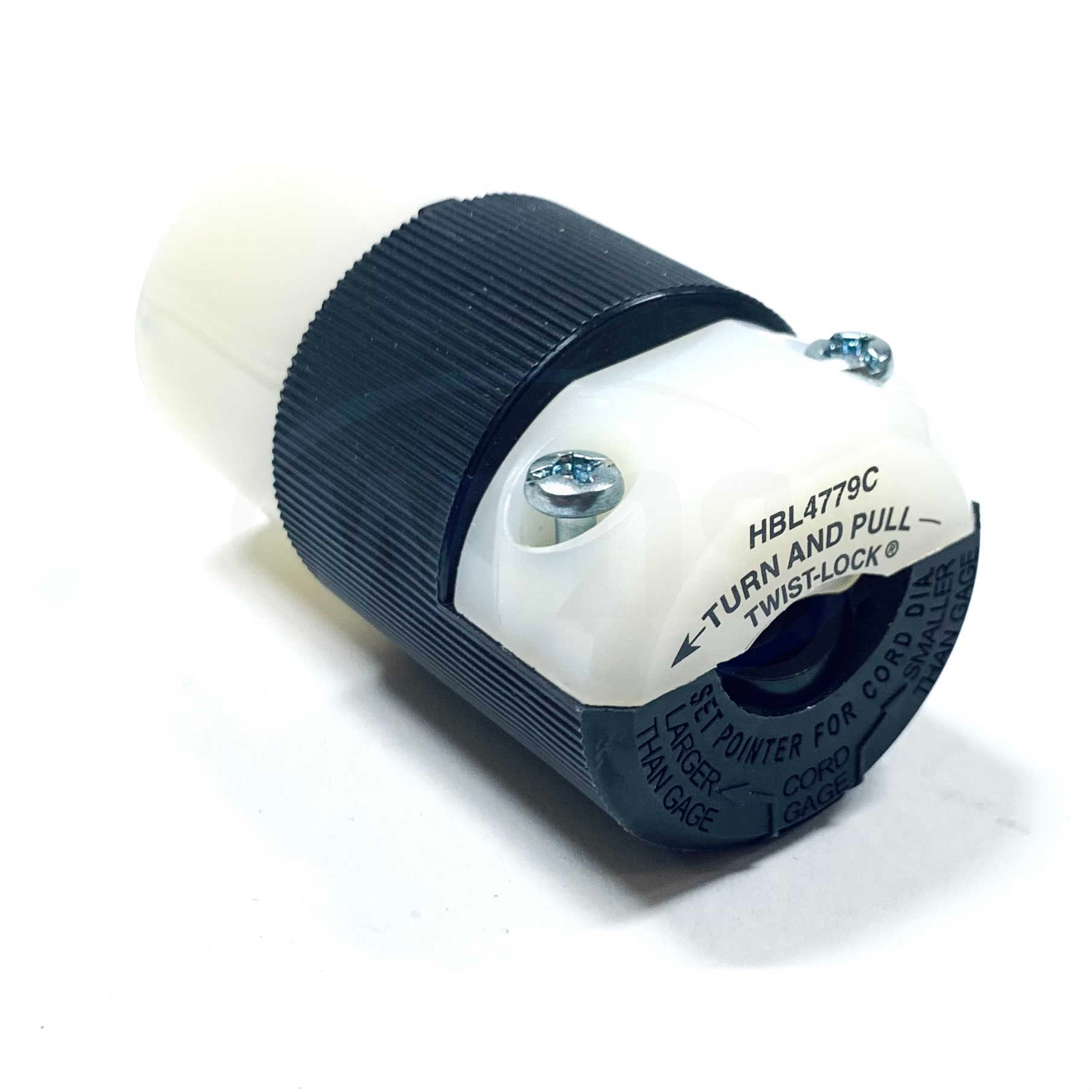 HBL4779C Hubbell Twist-Lock Connector Body, 15A, 277VAC, 2-Pole
