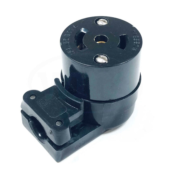 HBL7433 Hubbell Midget Twist-Lock Connector, 3-Pole, 15A, 125/250V