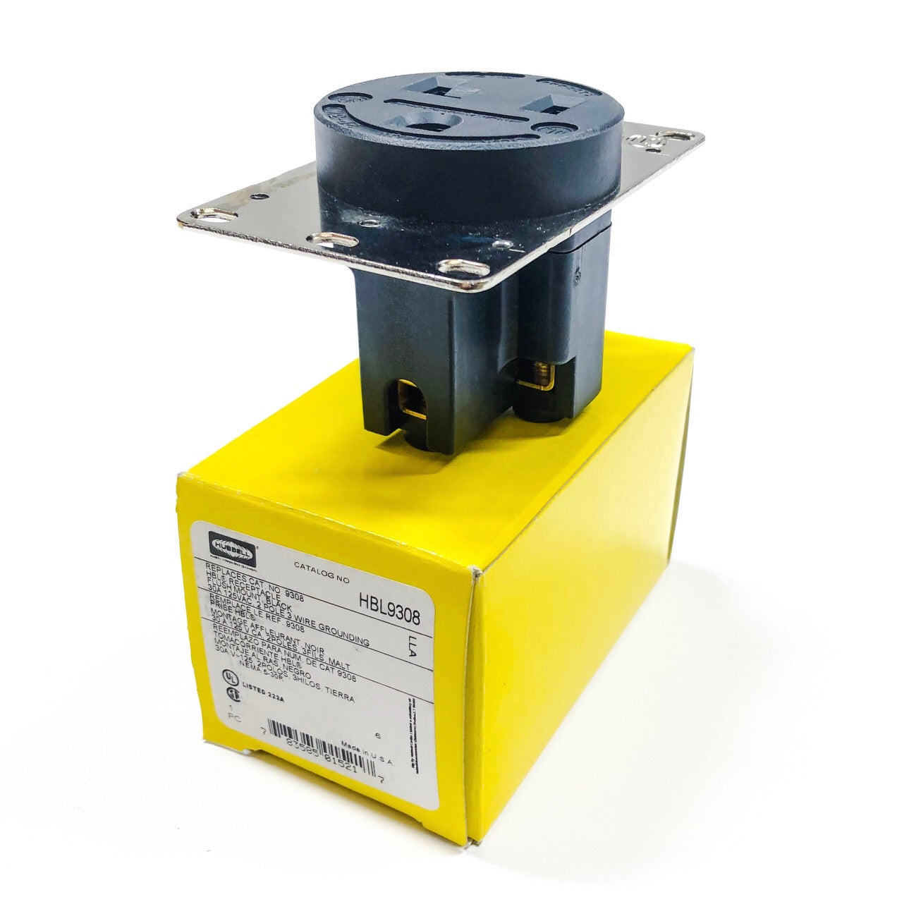 HBL9308 Hubbell Flush Mount Receptacle