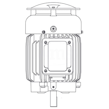HBV0016C Teco-Westinghouse 1HP MAX-E2/841 Cast Iron Electric Motor, 1200RPM