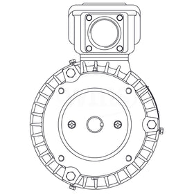 HBV0022C Teco-Westinghouse 2HP MAX-E2/841 Cast Iron Electric Motor, 3600RPM - 0