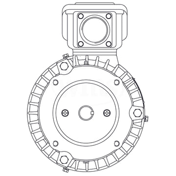 HBV0022C Teco-Westinghouse 2HP MAX-E2/841 Cast Iron Electric Motor, 3600RPM - 0