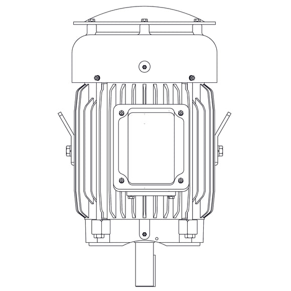 HBV0056C Teco-Westinghouse 5HP MAX-E2/841 Cast Iron Electric Motor, 1200RPM