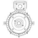 HBV0056C Teco-Westinghouse 5HP MAX-E2/841 Cast Iron Electric Motor, 1200RPM-2