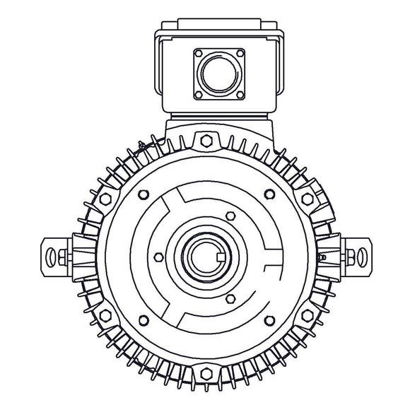 HBV0404C Teco-Westinghouse 40HP MAX-E2/841 Cast Iron Electric Motor, 1800RPM