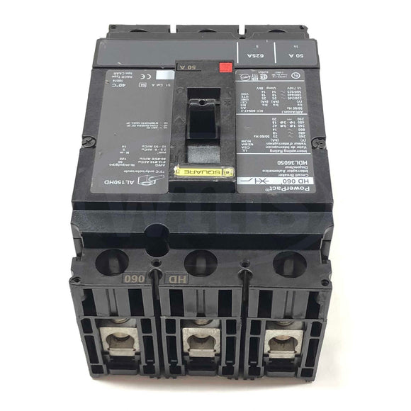 HDL36050 Square D Circuit Breaker, 3 Pole, 50/60HZ