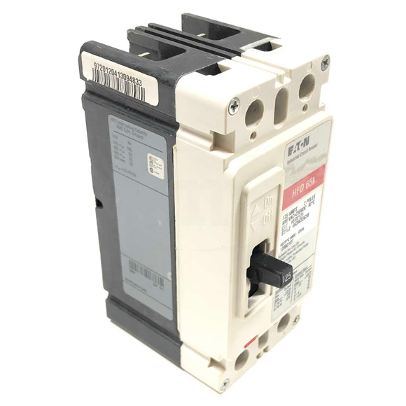 HFD2125 Eaton Industrial Circuit Breaker, 125 Amps, 2 Pole