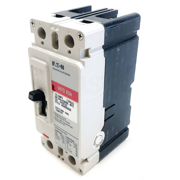 HFD2125 Eaton Industrial Circuit Breaker, 125 Amps, 2 Pole