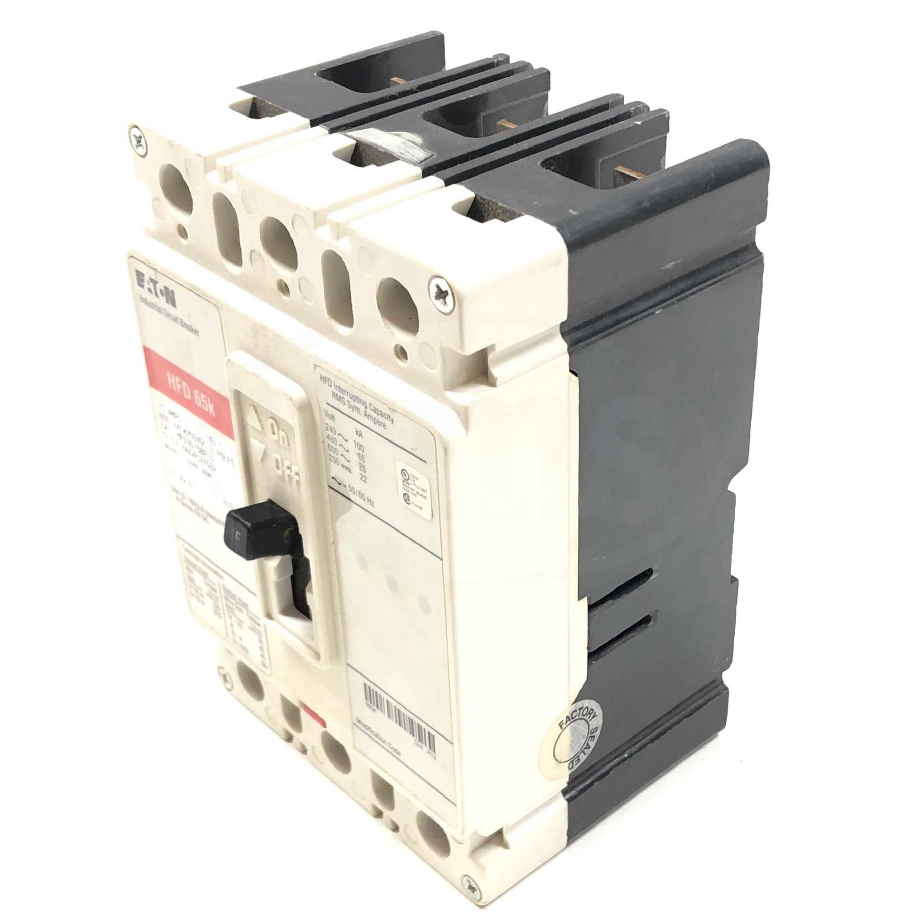 HFD3015BP10 Eaton Circuit Breaker 15Amp, 600Vac, 250Vdc, 3Pole - 0