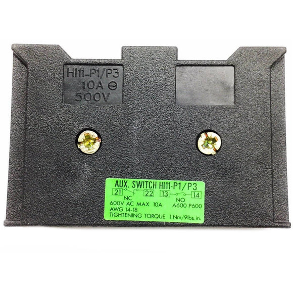Klöckner-Moeller Auxiliary Switch Contact, 10 Amp 600 VAC