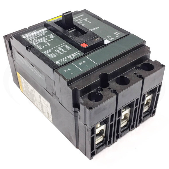 HJL36020 Square D PowerPact Circuit Breaker, 20 Amp