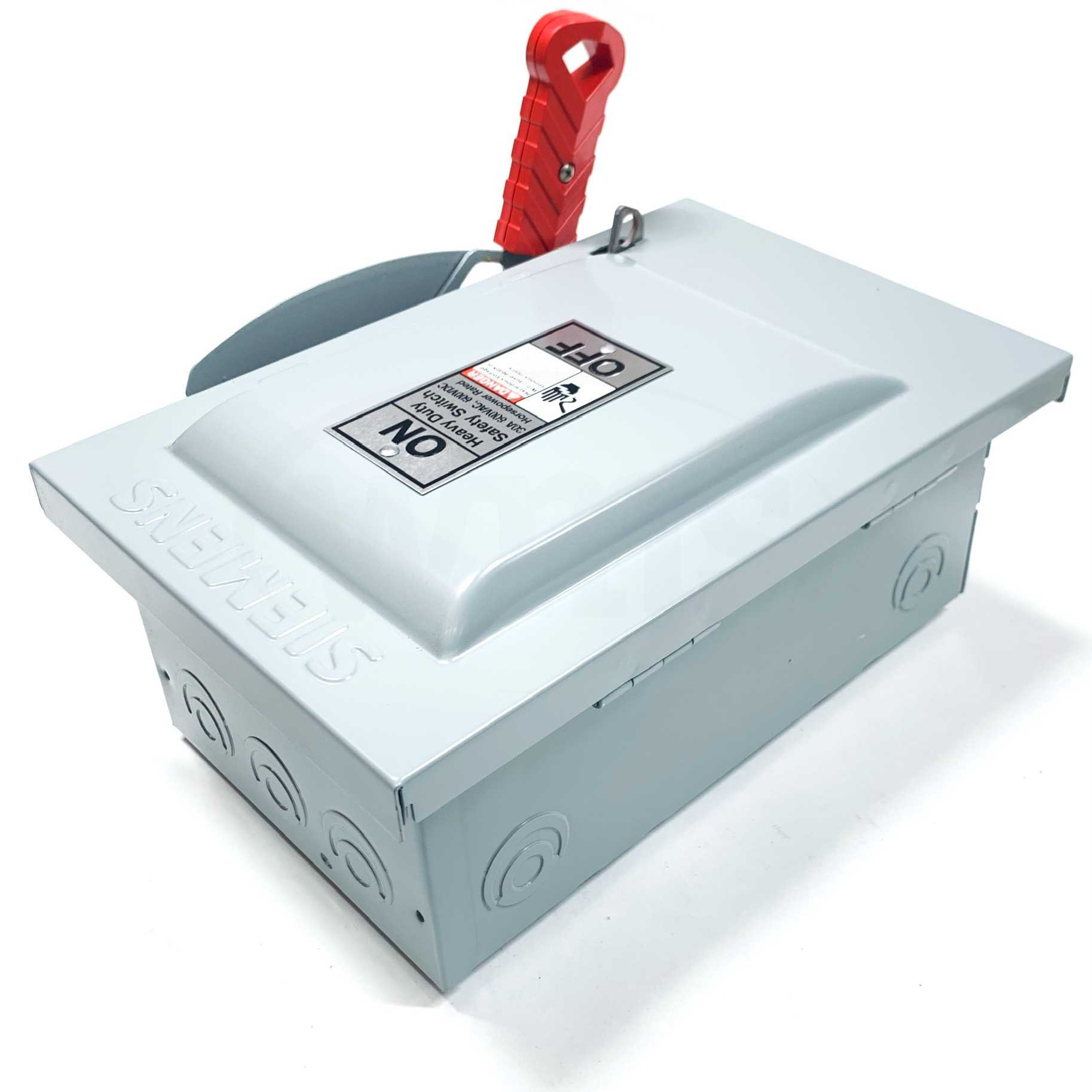 HNF261 Siemens Heavy-Duty Safety Switch, 2P, 30A, 600V, NEMA Type 1 - 0
