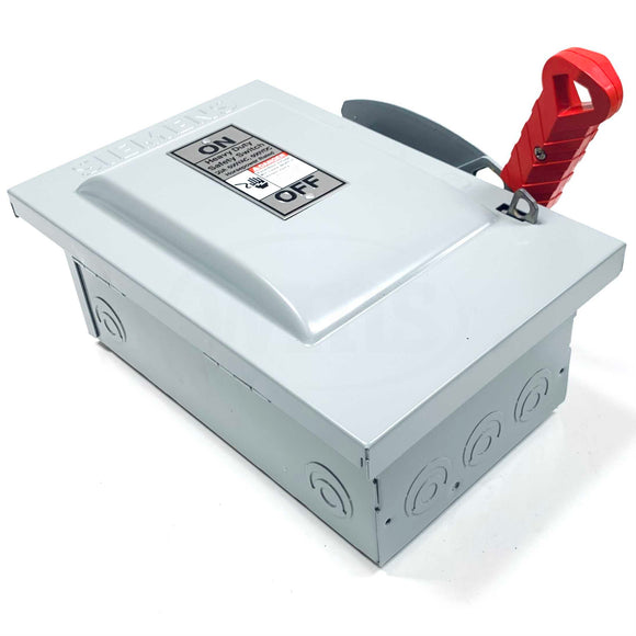 HNF261 Siemens Heavy-Duty Safety Switch, 2P, 30A, 600V, NEMA Type 1