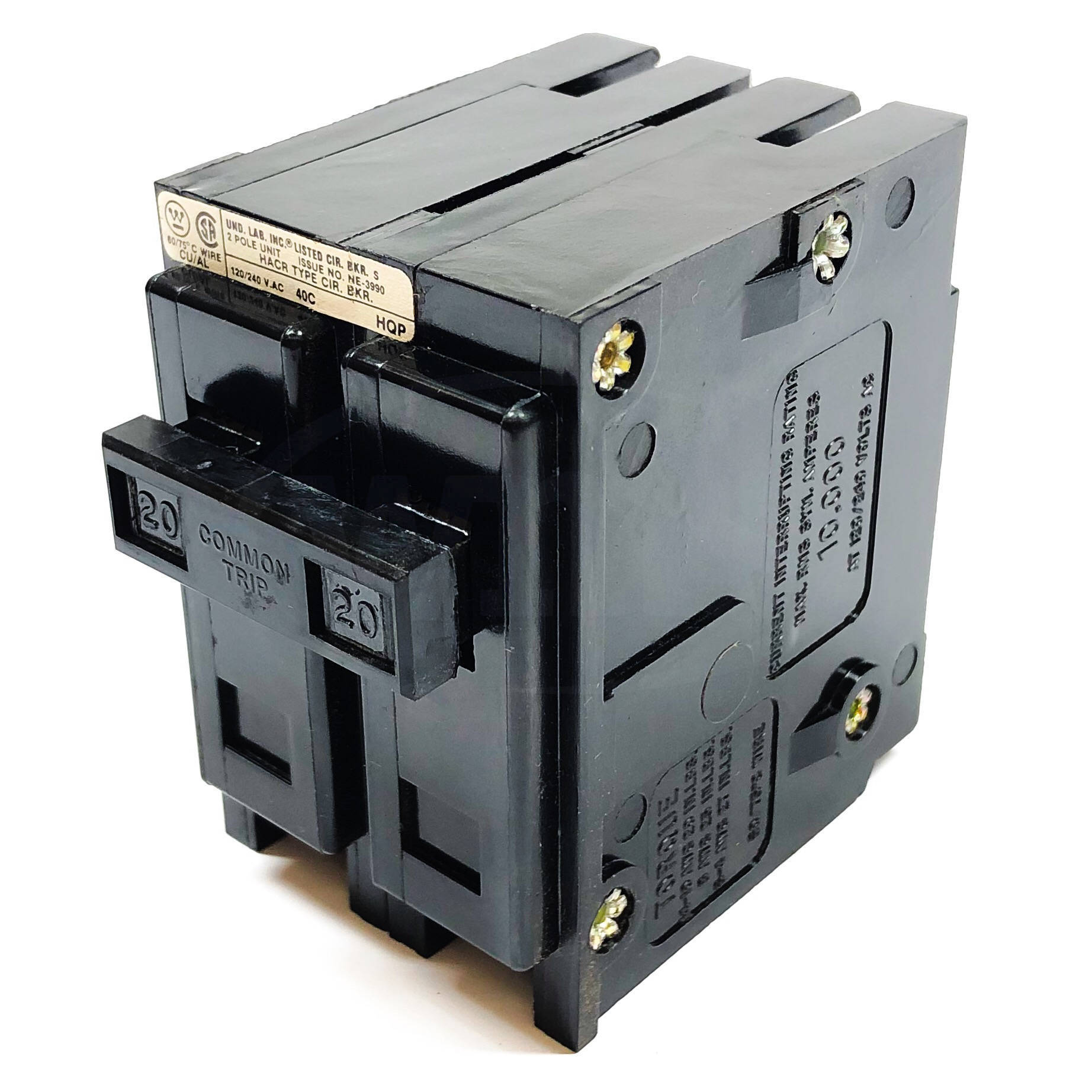 HQP2025 Westinghouse Circuit Breaker, 2-Pole, 120/240 VAC, 40C, HACR Type - 0