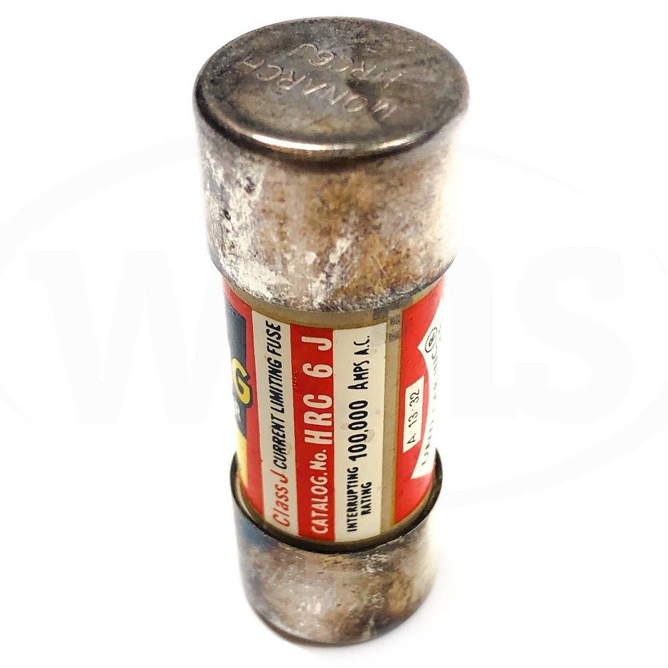 HRC6J Monarch Superking Energy Limiting Fuse, 6 Amp, 600 VAC, 100kA IR, Class J - 0
