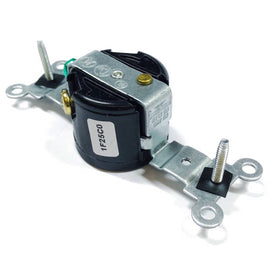 4710 Leviton Black Wall Receptacle, 15 Amp 125 Volt, Black