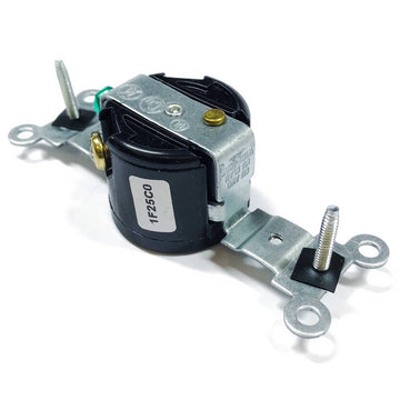 4710 Leviton Black Wall Receptacle, 15 Amp 125 Volt, Black