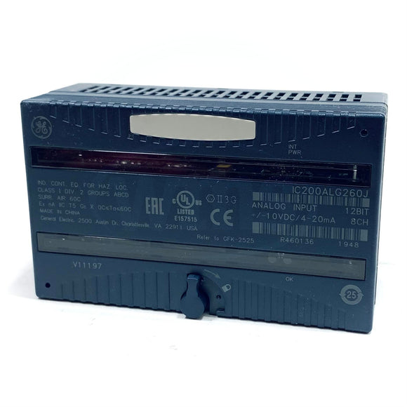 IC200ALG260J GE Analog Input Module 8 channel, 12 Bit, Voltage/Current