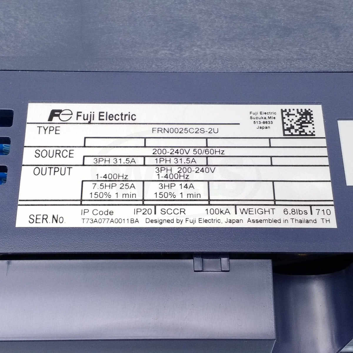FRN0025C2S-2U 7.5 HP Fuji FRENIC-Mini C2 Compact Variable Frequency Dr ...