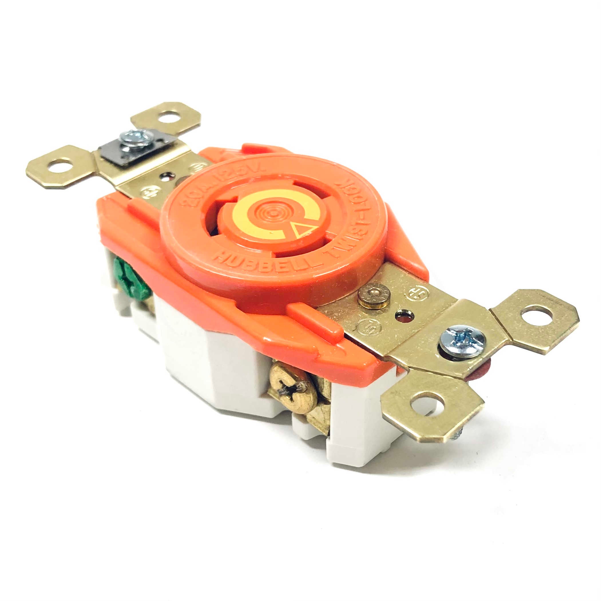 IG2310 Hubbell Twist-Lock Receptacle 2-Pole, 3 Wire Isolated Ground, 20A, 125V