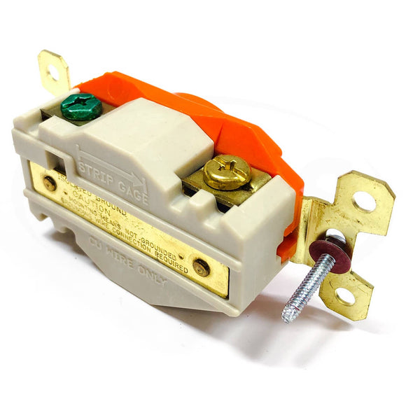 IG2320 Hubbell Receptacle Twist Lock, 20A 250VAC/DC, NEMA LB-20R, 2-Pole, 3-Wire