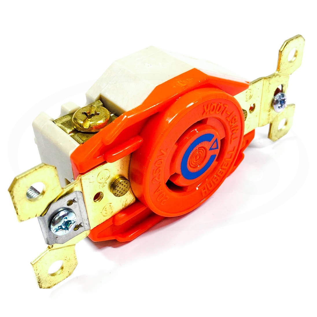 IG2320 Hubbell Receptacle Twist Lock, 20A 250VAC/DC, NEMA LB-20R, 2-Pole, 3-Wire - 0