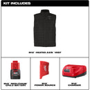 M300B-213X Milwaukee M12 Heated AXIS Vest, Black, 3XL