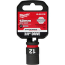 49-66-6136 MilwaukeSHOCKWAVE Impact Duty  3/8"Drive 12MM Standard 6 Point Socket