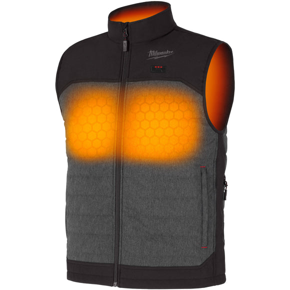 M300G-21M Milwaukee M12 Heated AXIS Vest Kit, Gray, Medium