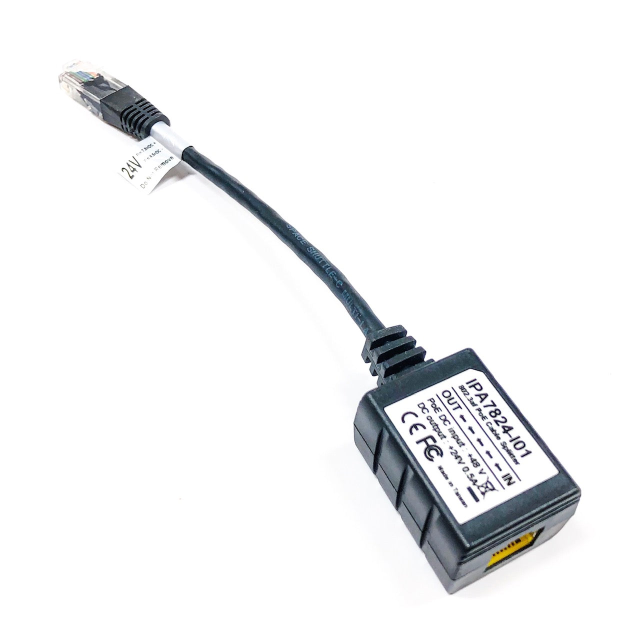 IPA7824-I01 Panoptic 802.3af PoE Cable Splitter, In DC: 48V, Out DC: 24V 0.5A