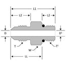 J10-8GC SSP 5/8" Male JIC x 3/4"-16 MB, 316SS-1
