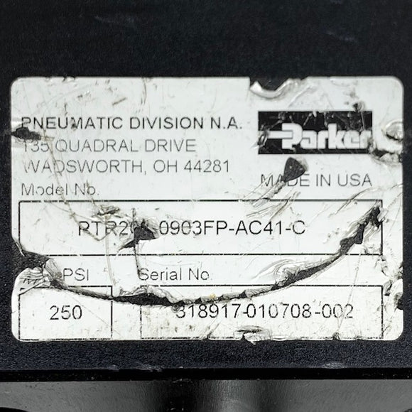PTR201-0903FP-AC41-C Parker Hannifin 250PSI Pneumatic Rotary Actuator