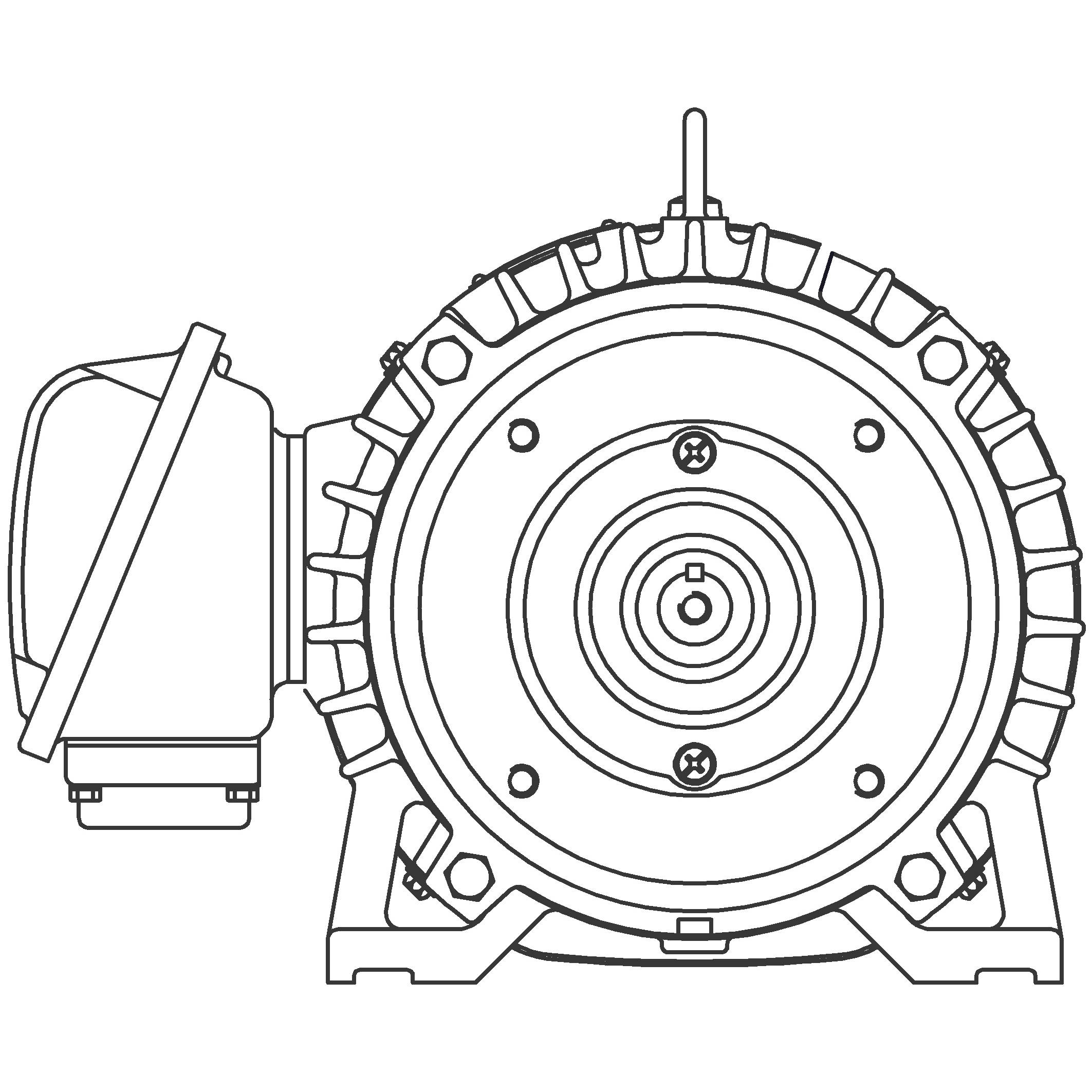 JPP0026 Teco-Westinghouse 2HP Close-Coupled Pump Electric Motor, 1200RPM - 0