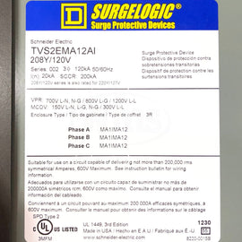 TVS2EMA12AI Square D Surge Protective Device, 208Y/120V 3-Phase