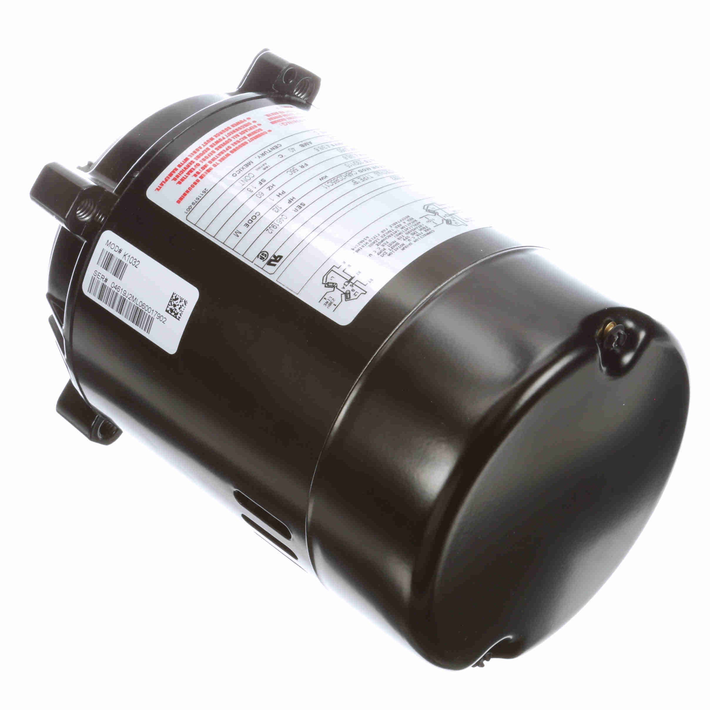 K1032 Century 1/3HP Pool Pump Electric Motor, 3450RPM