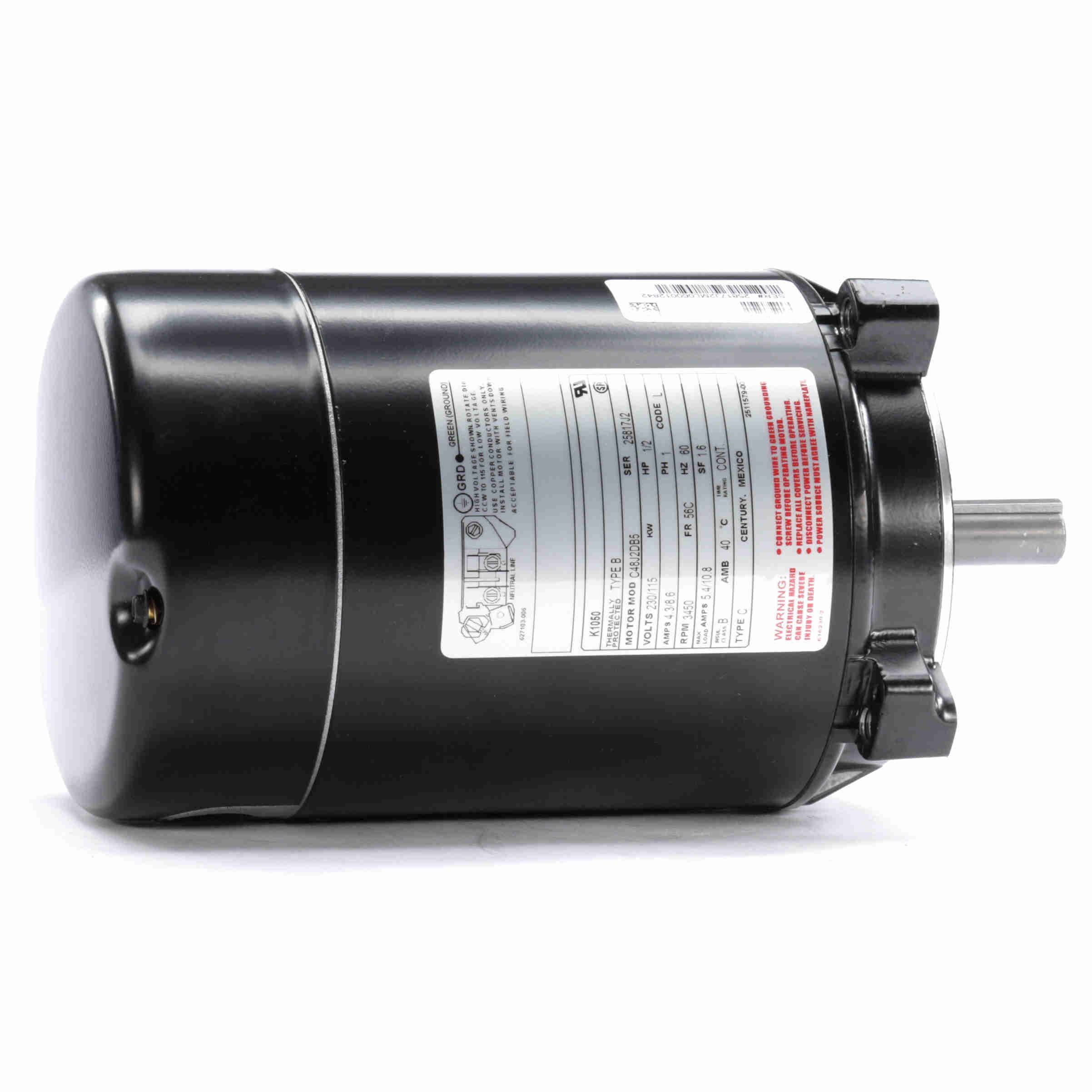 K1050 Century 1/2HP Pool / Spa Jet Pump Electric Motor, 3450RPM