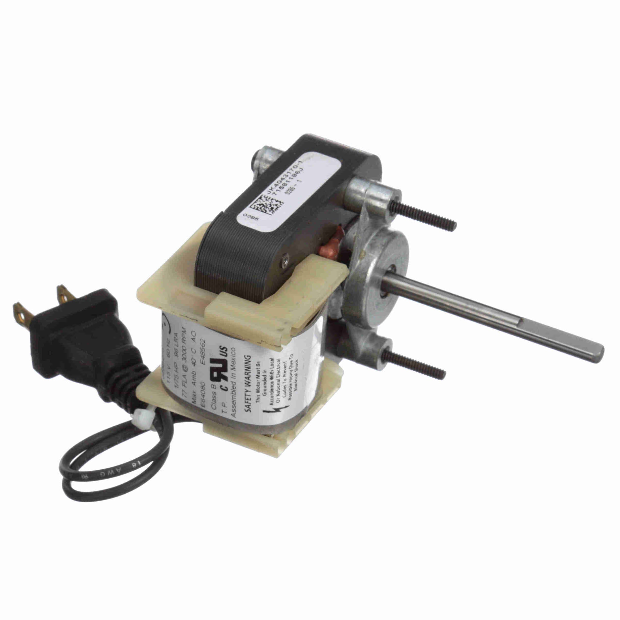 K109 Fasco 1/75HP Shaded Pole Electric Motor, 3000 RPM - 0