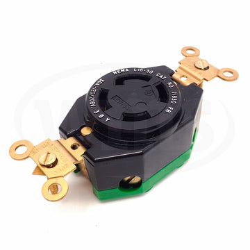 71830-FR Leviton Locking Receptacle, 4-Pole, Black
