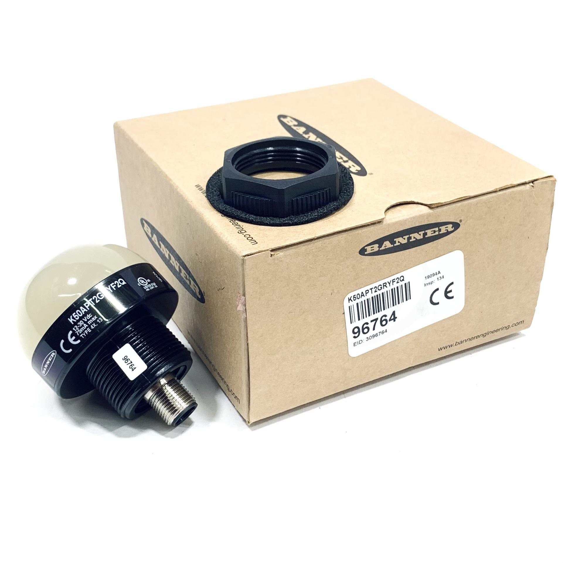K50APT2GRYF2Q Banner 50 Mm Illuminated Touch Button