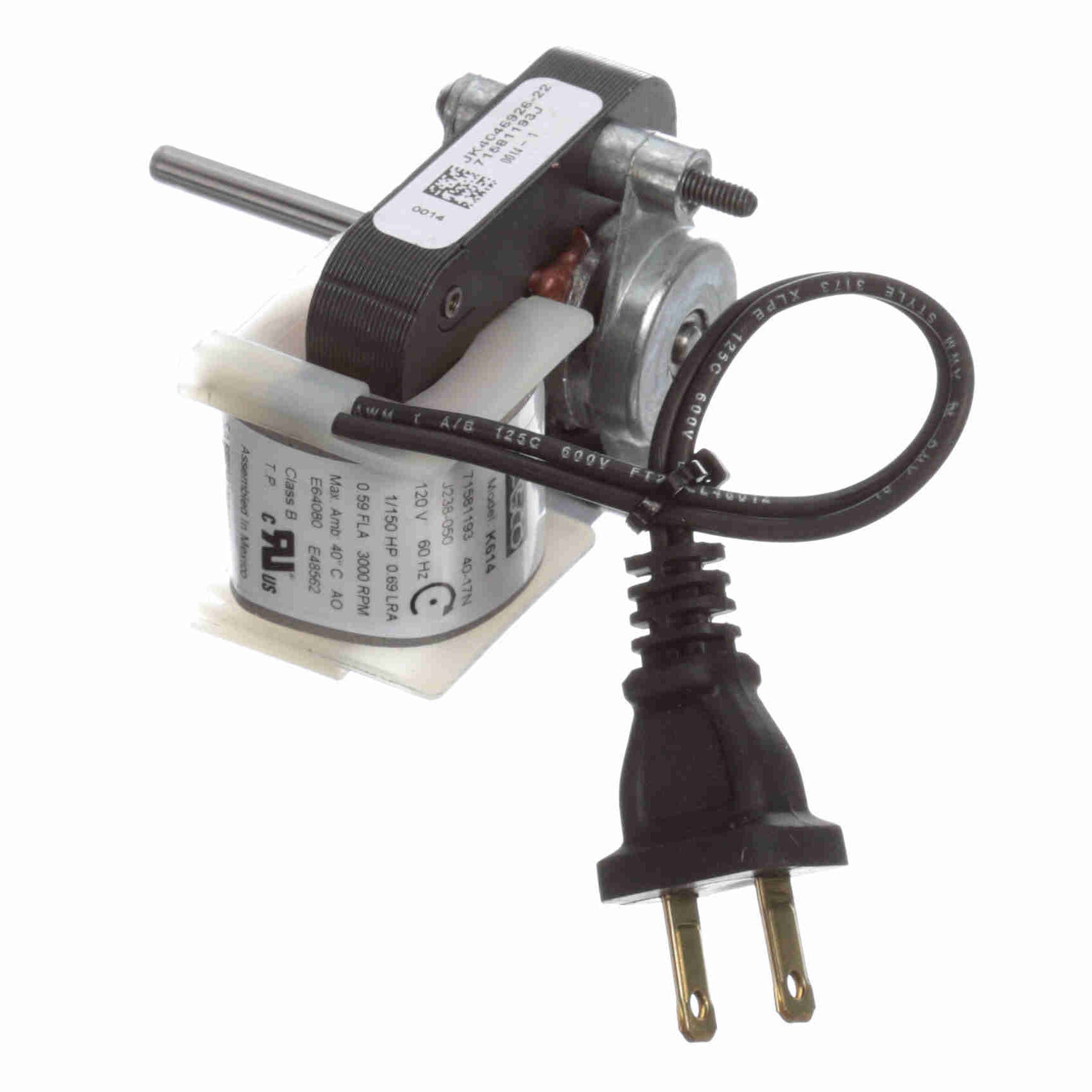 K614 Fasco 1/150HP Shaded Pole Fan Motor, 3000RPM