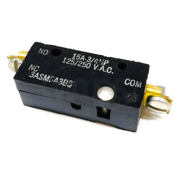 3ASM5A3B3 General Electric GE Snap-Action Switch, SPST, 15A 250VAC