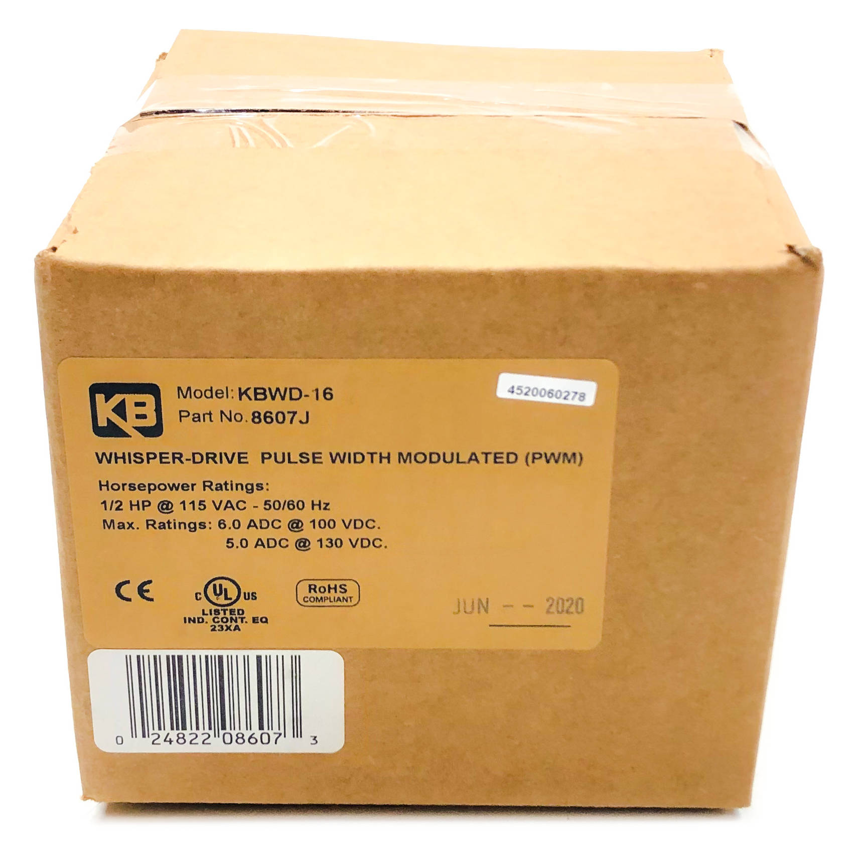 KBWD-16 KB Electronics Whisper-Drive PWM DC Motor Speed Control, 8607