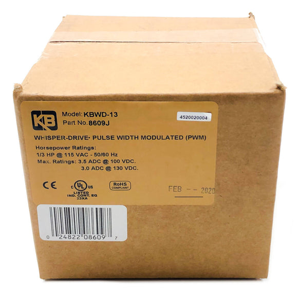 KBWD-13 KB Electronics Whisper-Drive PWM DC Motor Speed Control, 8609