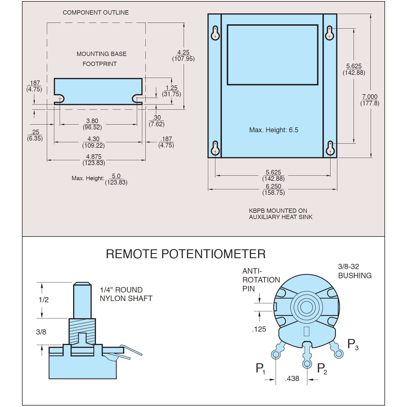KBPB-125 KB Electronics "Cycler" Solid State DC Motor Speed Controls, 115VAC
