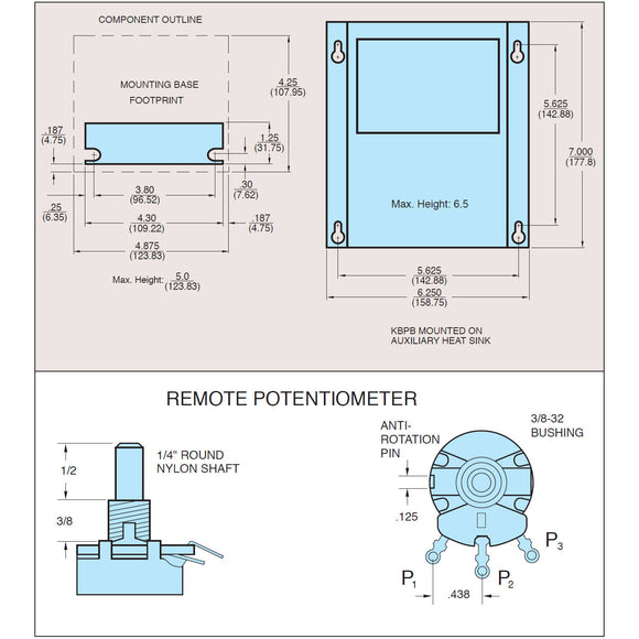 KBPB-125 KB Electronics "Cycler" Solid State DC Motor Speed Controls, 115VAC