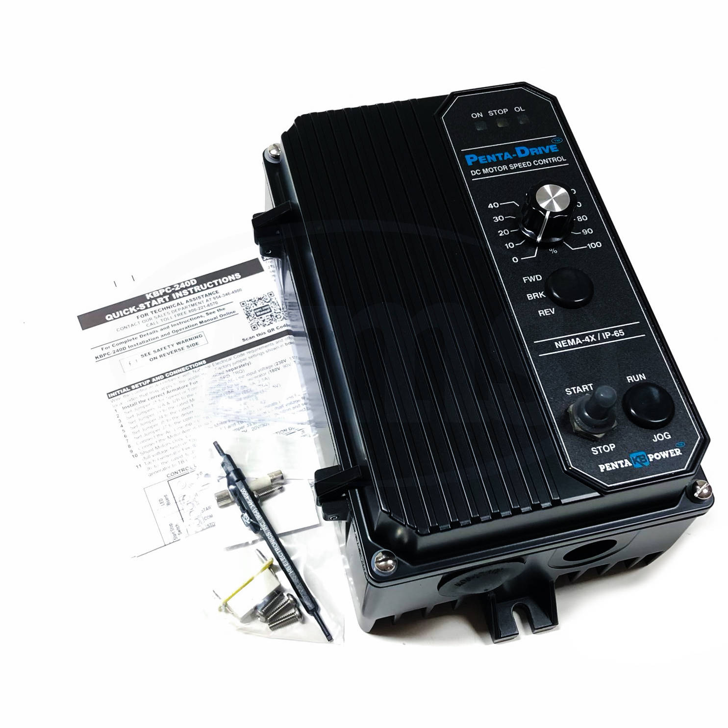 9338 KB Electronics SCR Variable Speed DC Motor Drive, Black - 0