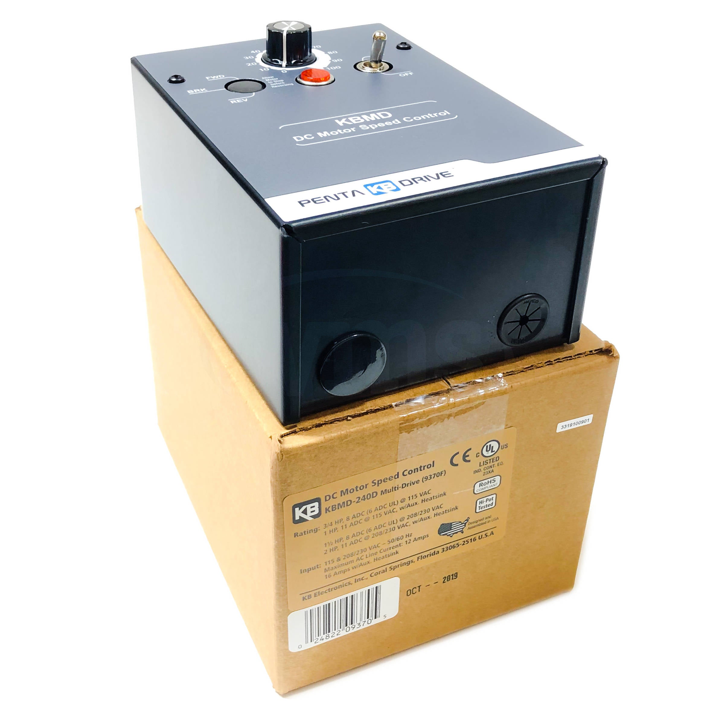 9370 KB Electronics Variable Speed DC SCR Motor Control, 115/230VAC