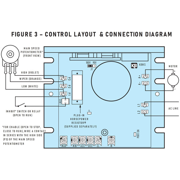 KBWS-22 KB Electronics Whisper-Drive PWM DC Motor Speed Control, 9492
