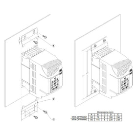 KFIX-CFW08-M2 WEG Easy Mounting Kit, Size 2